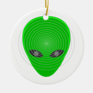 Alien Head Mind Control Julgransprydnad Keramik