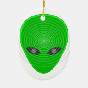 Alien Head Mind Control Julgransprydnad Keramik