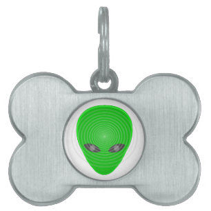 Alien Head Mind Control Namnbricka Husdjur