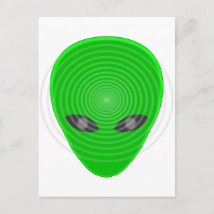Alien Head Mind Control Vykort