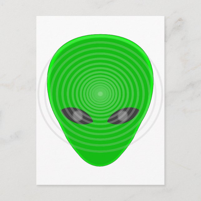 Alien Head Mind Control Vykort (Framsida)