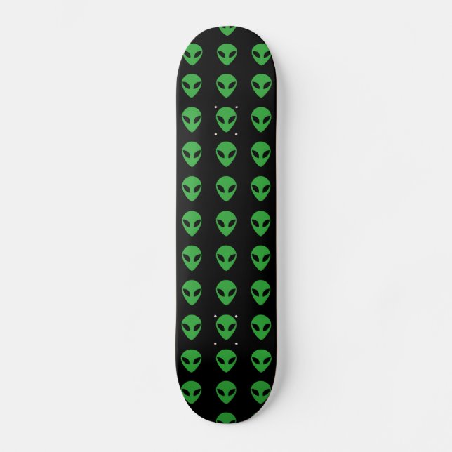 Alien Head Mini Skateboard Bräda 18,5 Cm (Framsida)