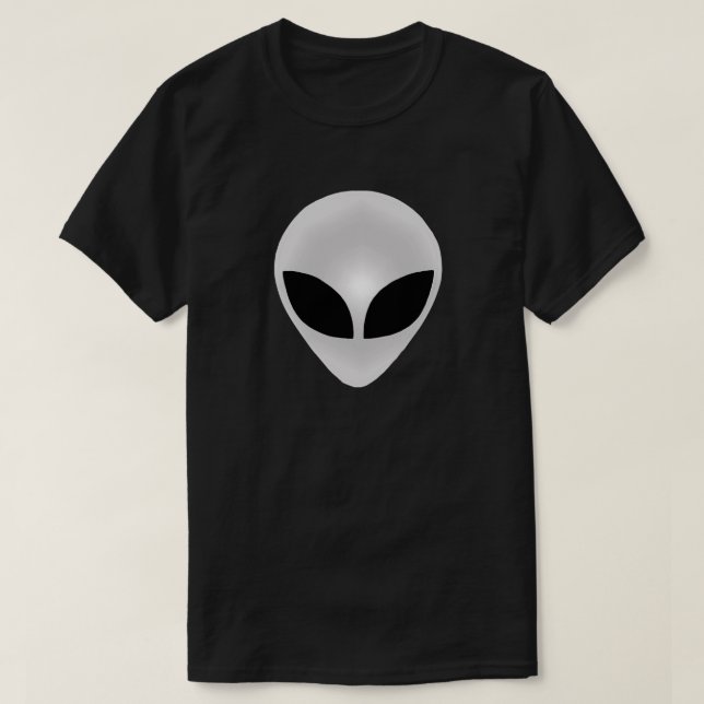 Alien Head Mörk T-Shirt (Design framsida)