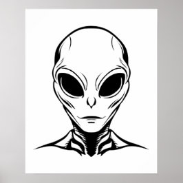 Alien Head Poster