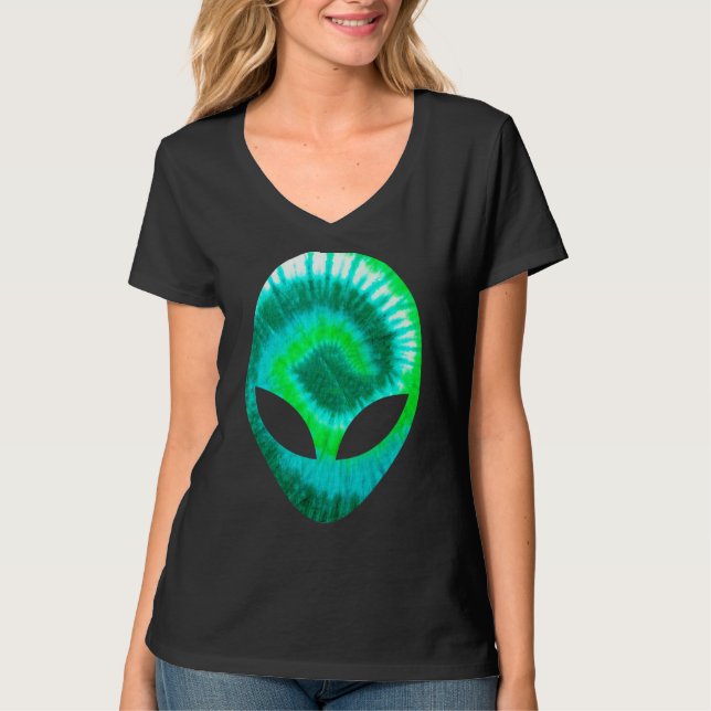 Alien Head Rave Extraterrestrial Martian - Techno T Shirt (Framsida)