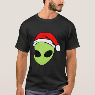 Alien Head Santa Hat Funny Alien Tro Ufo för C T Shirt