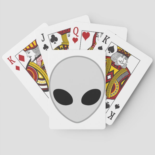 Alien Head Spel Kort (Baksidan)