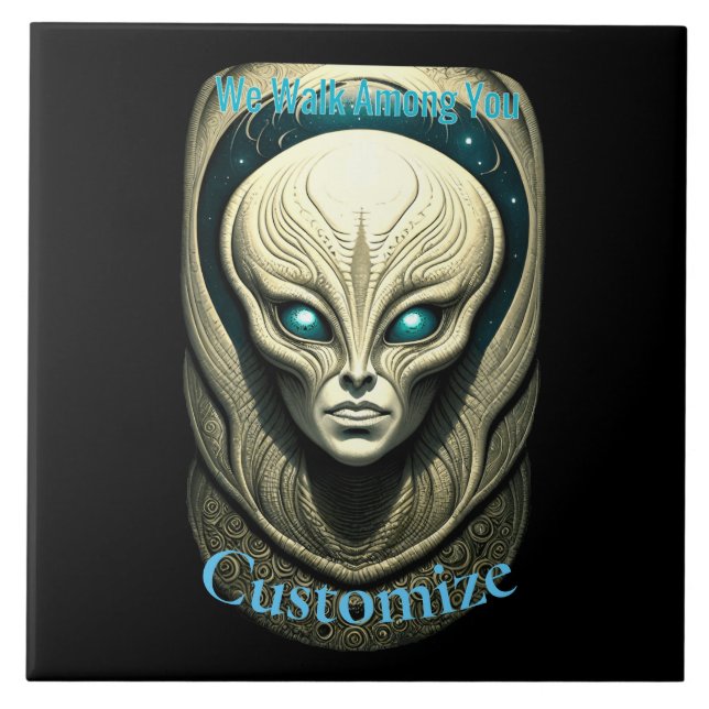 Alien Head Thunder_Cove Kakelplatta (Framsidan)