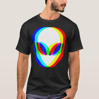 Alien Head Trippy Vaporwave Techno Rave Edm Music T Shirt