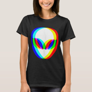 Alien Head Trippy Vaporwave Techno Rave EDM Music T Shirt