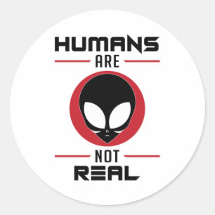 Alien Head Ufo Utomjordingars Area 51 Funny Gift I Runt Klistermärke