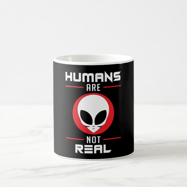 Alien Head Ufo Utomjordingars Area 51 Space Funny  Kaffemugg (Center)