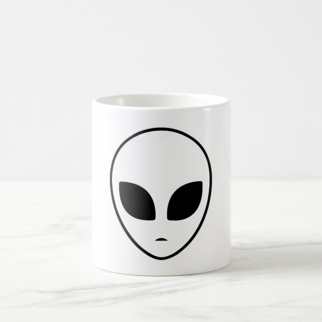Alien Head Ufo Utomjordingars Space Area 51 Gift I Kaffemugg (Center)