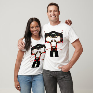 Alien Head with Gas Mask and Vaginal Slits by KLM T-shirt