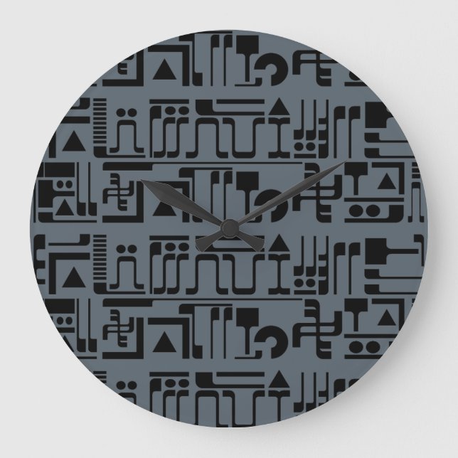 Alien Hieroglyph Stor Klocka (Framsida)