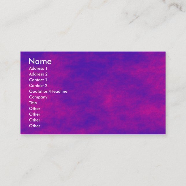 Alien Himlar II Visitkort (Framsida)