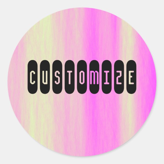 Alien Himlar - mall Runt Klistermärke (Framsida)