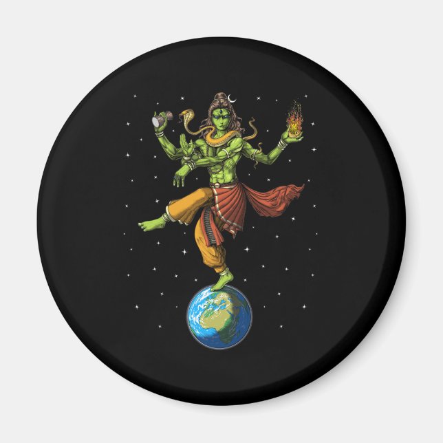 Alien Hindu Lord Shiva Magnet (Framsidan)
