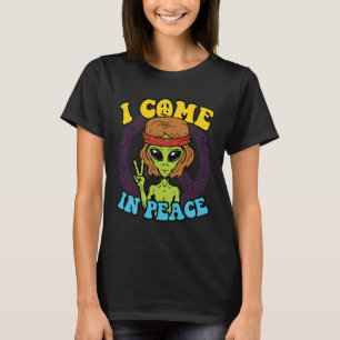 Alien Hippie I Kom i fred T Shirt