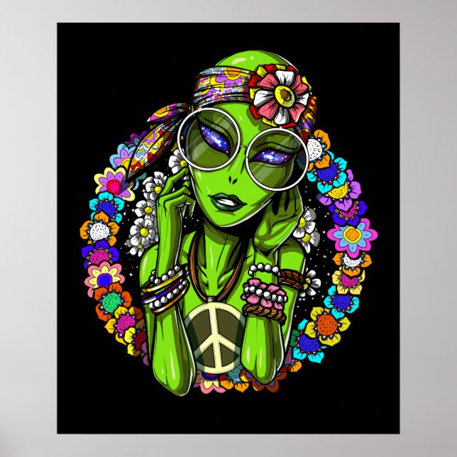 Alien Hippie Poster (Framsidan)