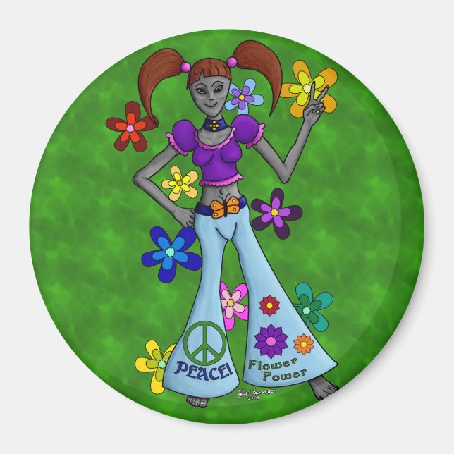 Alien Hippy Magnet (Framsidan)