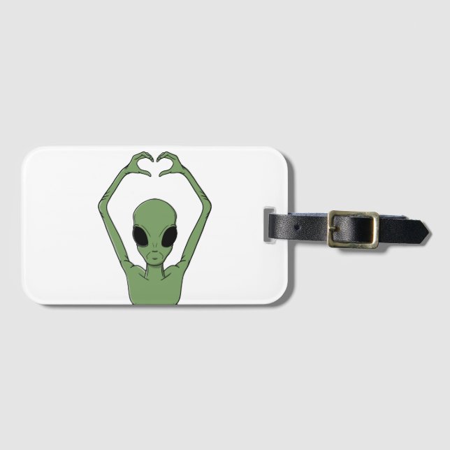 Alien Hjärt Pose Bagagebricka (Framsida horisontal)