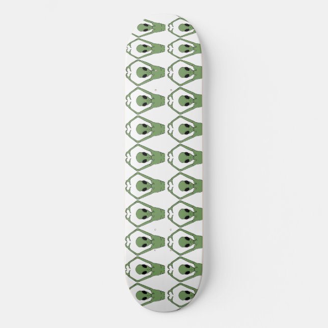 Alien hjärta Pose Mini Skateboard Bräda 18,5 Cm (Framsida)