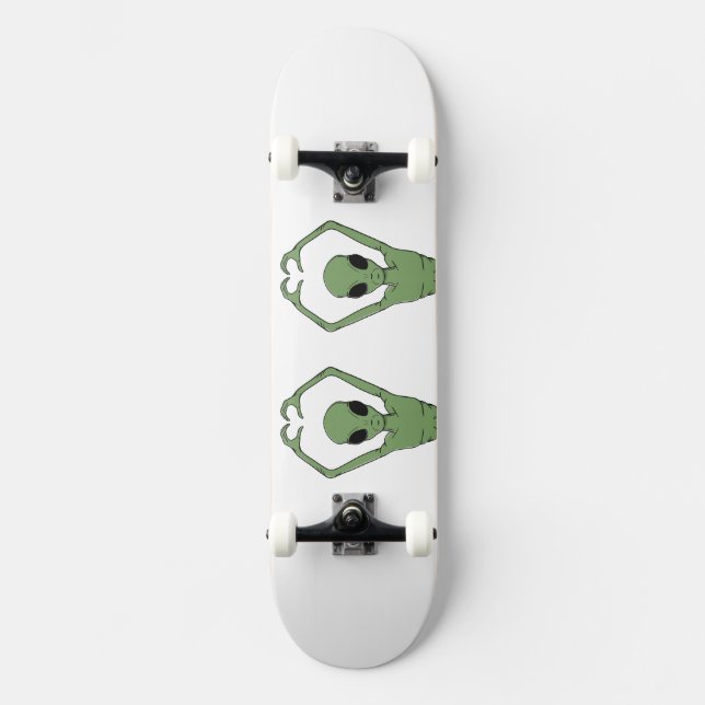 Alien hjärta Pose Mini Skateboard Bräda 18,5 Cm (Framsida)