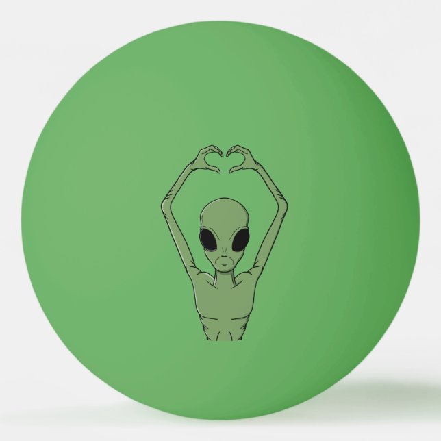 Alien hjärta Pose Pingisboll (Framsidan)