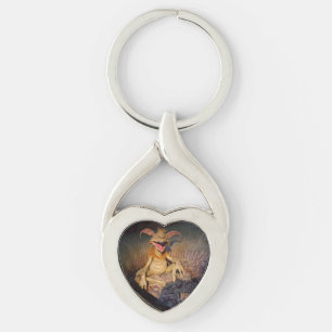 Alien Hjärtnyckelring Twisted Heart Silverfärgad Nyckelring