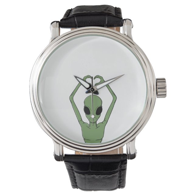 Alien hjärtpose armbandsur (Framsida)