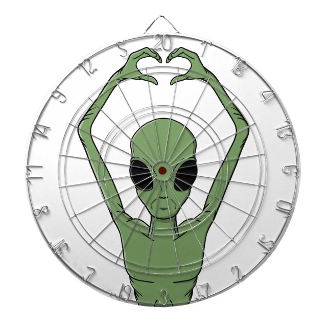 Alien hjärtpose darttavla (Framsidan)