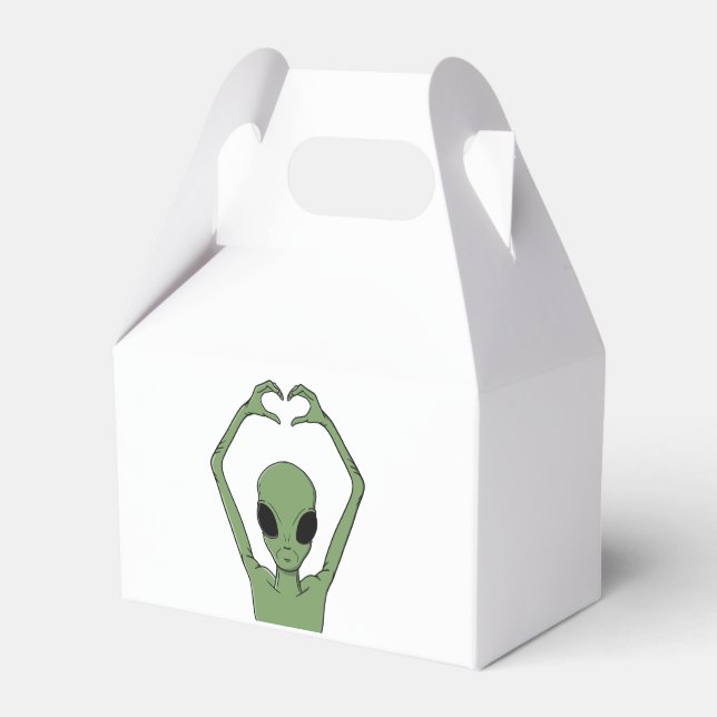 Alien hjärtpose presentaskar (Framsidan Sidan)