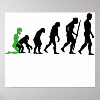 Alien Human Evolution Poster