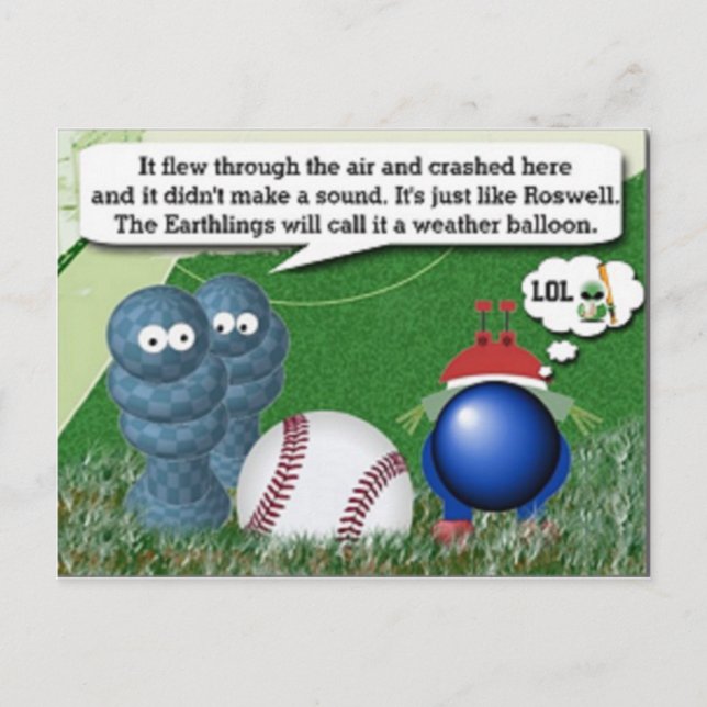 Alien humor vykort (Framsida)