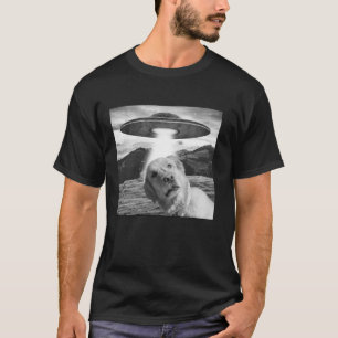 Alien Hund UFO-Hund Selfie with UFO Labrador Hund T Shirt