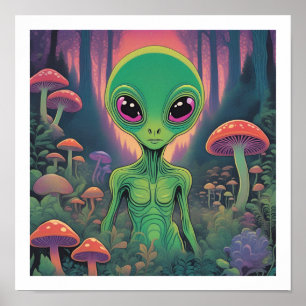 Alien i en svamp poster