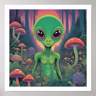 Alien i en svamp poster