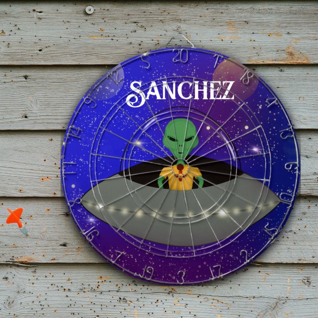 Alien i ett rymdskepp som bär en t-shirt i New mex Darttavla (Skapare uppladdad)