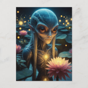 Alien i Lotus Pond Vykort