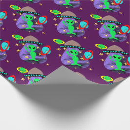 Alien i Rymden roligt Kids Cute Party Presentpapper