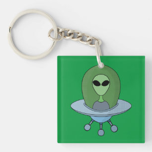 Alien i sitt lilla rymdskepp