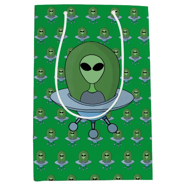 Alien i sitt lilla rymdskepp (Framsidan)