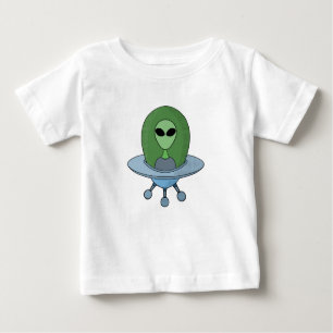 Alien i sitt lilla rymdskepp t shirt