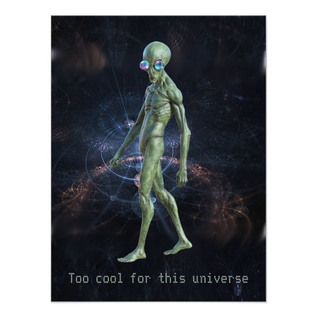 Alien i solglasögon fototryck (Framsidan)