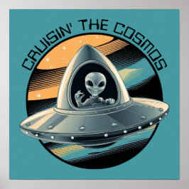 Alien i Spaceship Poster