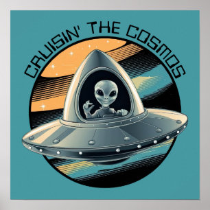 Alien i Spaceship Poster