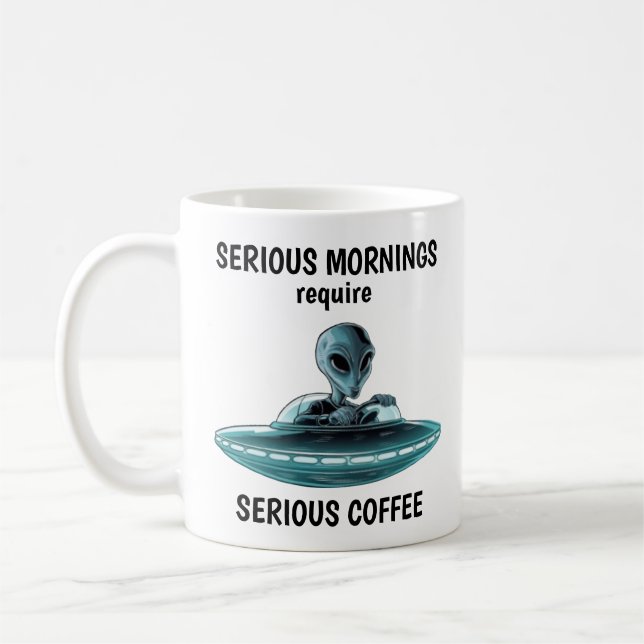 Alien i UFO Kaffemugg (Vänster)