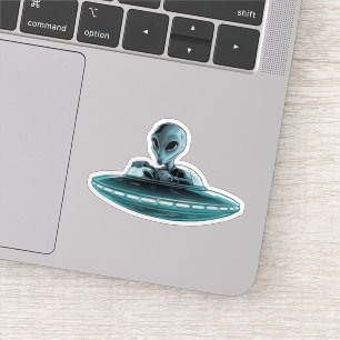 Alien i UFO Klistermärken