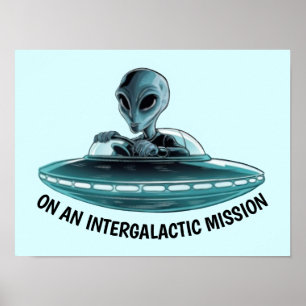 Alien i UFO Poster